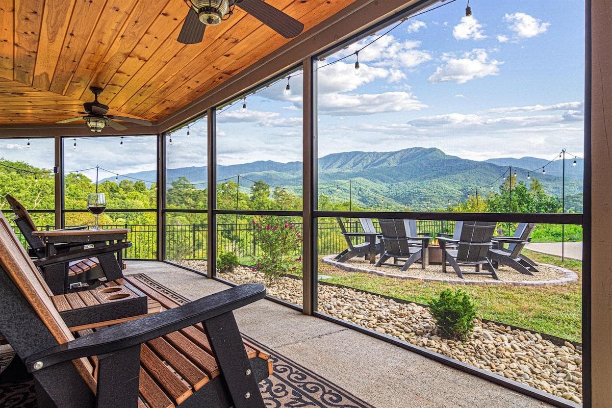 Savor the serenity as you unwind on the screened porch.  The panoramic views extend before you, creating a tranquil haven that invites you to linger, breathe in the fresh mountain air, and appreciate the ever-changing tapestry of nature.